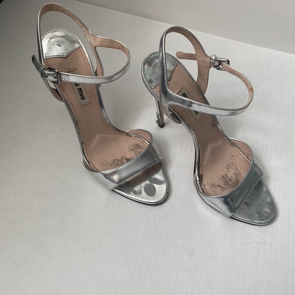 Miu Miu Silver Sandal - Picture 2 of 3